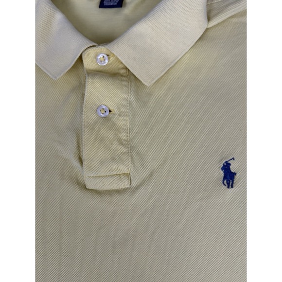 Polo Ralph Lauren Light Yellow Men's Large Short Sleeve Embroidered Golf 0040 - Picture 5 of 8